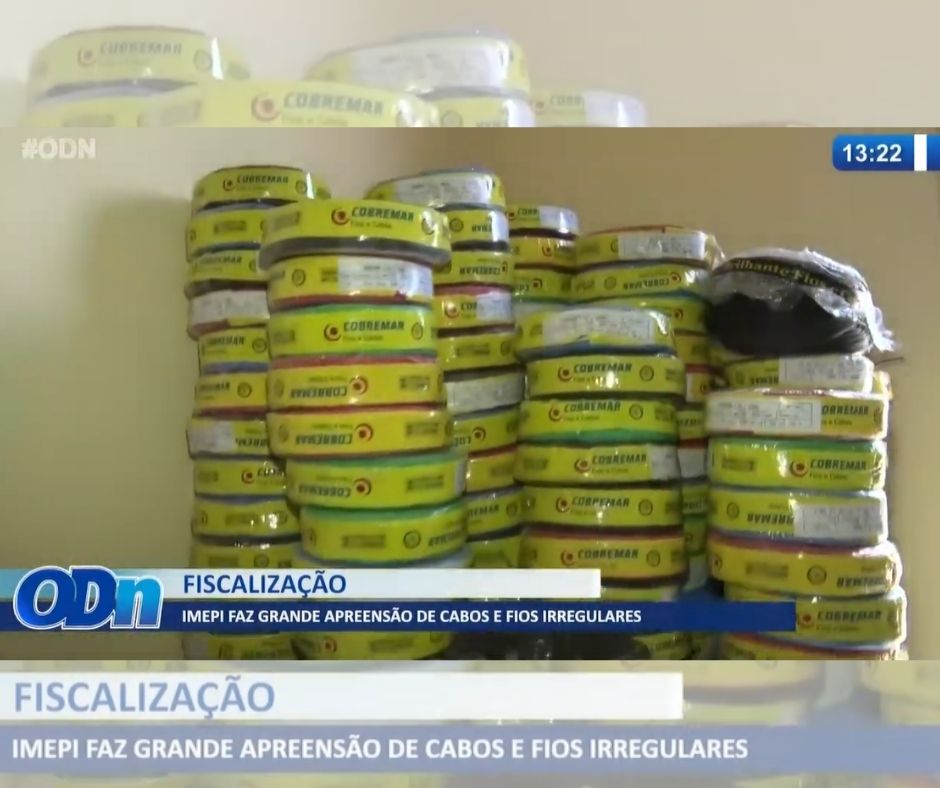 Trabalho do IMEPI resulta na apreensão de meia tonelada fios e cabos no Piauí